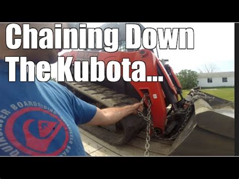 how to chain down a skid steer|dot tie down requirements.